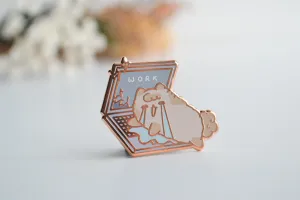 Milkie Crying on Lapotop Enamel Pin
