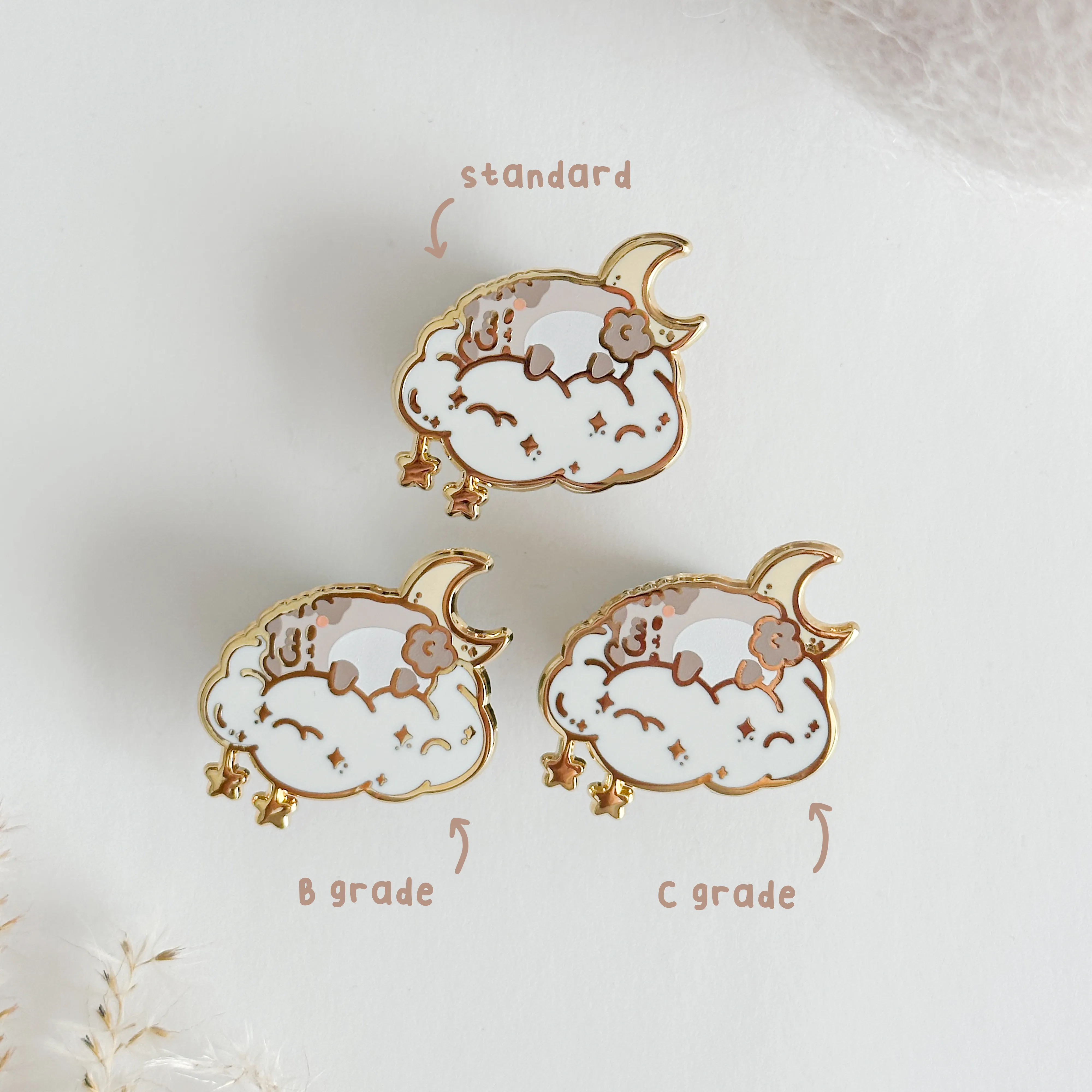 Milkie Dreaming on Cloud Enamel Pin