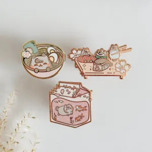 Milkie Food Enamel Pin -  Set of 3