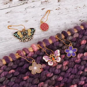 Milward Stitch Markers | Metal Butterfly Garden | Knitting & Crochet