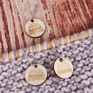 Milward Stitch Markers | Wooden Woolly Hat | Knitting & Crochet