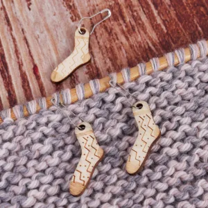 Milward Stitch Markers | Wooden Woolly Sock | Knitting & Crochet