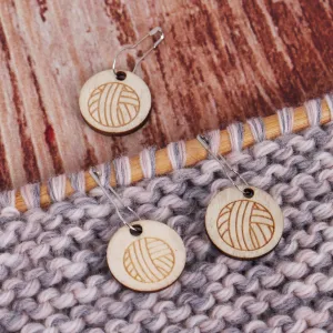 Milward Stitch Markers | Wooden Yarn Ball | Knitting & Crochet