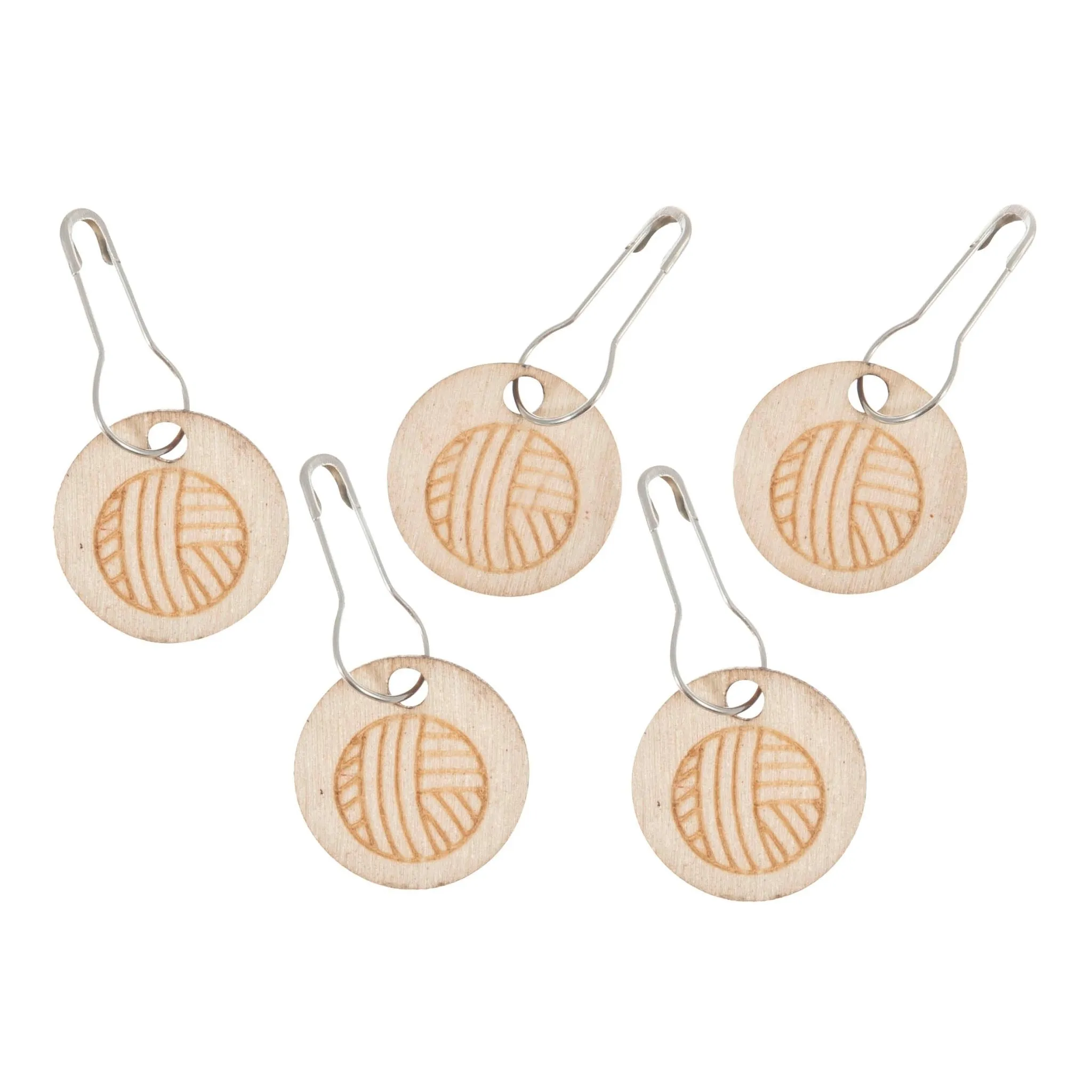 Milward Stitch Markers | Wooden Yarn Ball | Knitting & Crochet