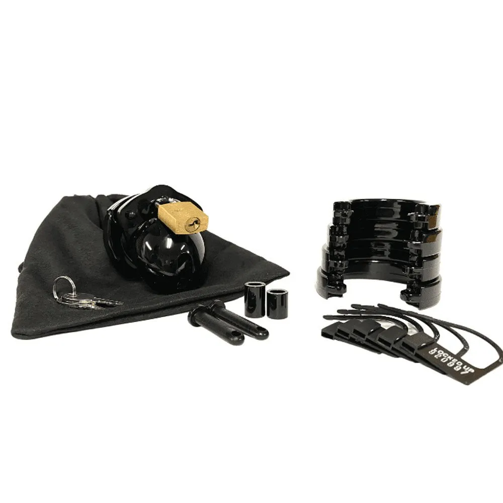 Mini-Me Chastity 1.25 Inch Cock Cage Kit - Black
