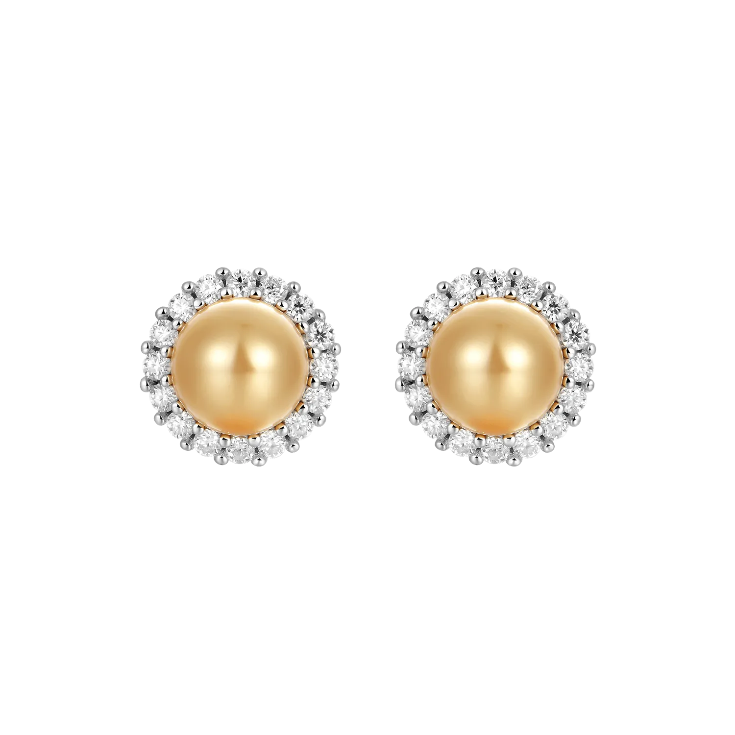 Moissanite Pearl Stud Earring-Single