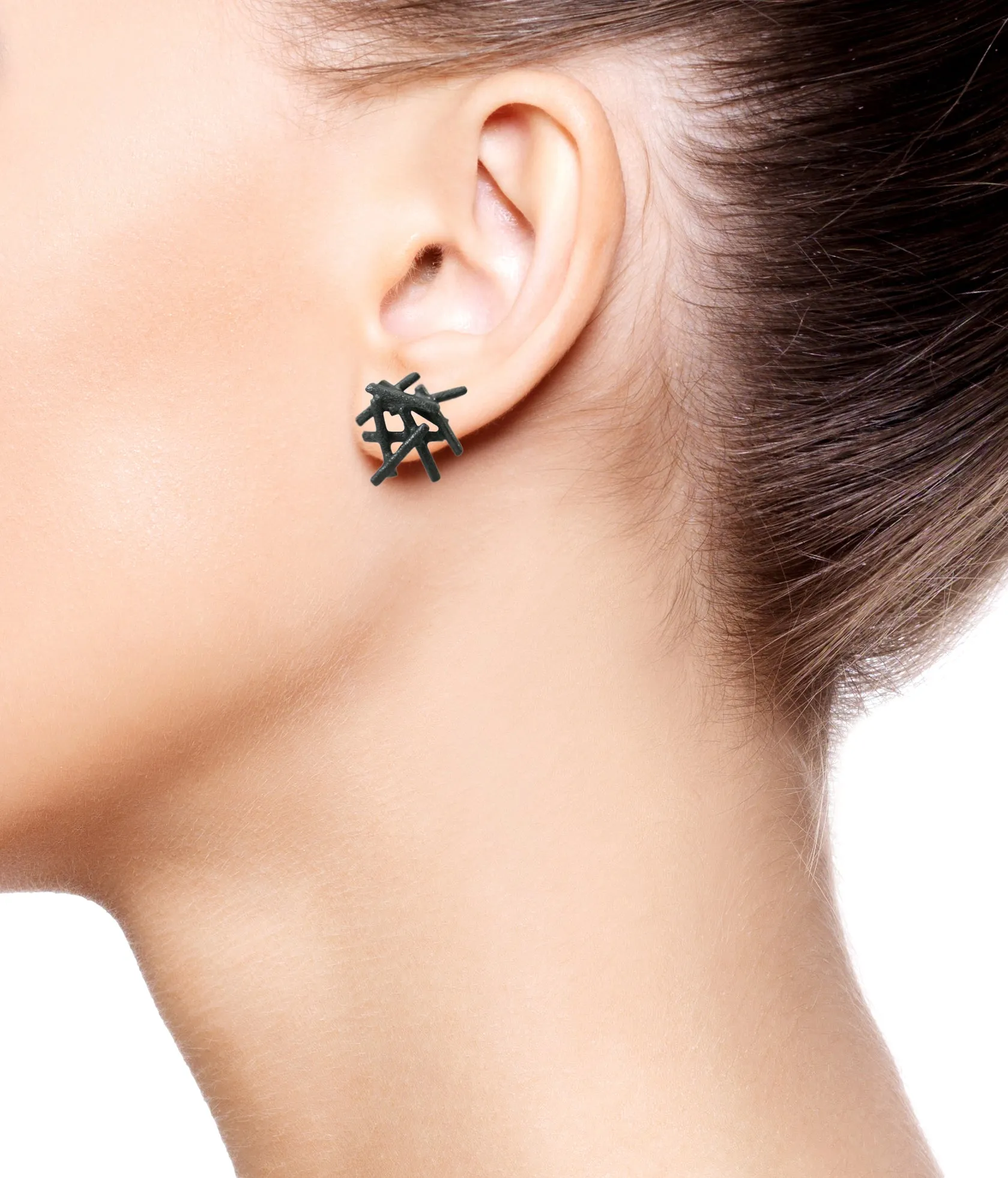 Nest Earrings Black