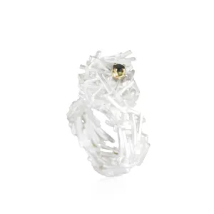 Nest Unique Ring with Black Diamond