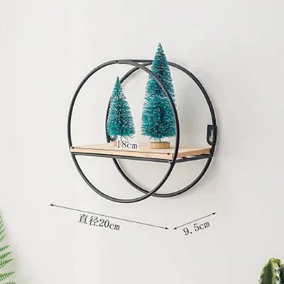 Nordic Style Metal Decorative Shelf round Hexagon