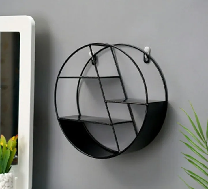 Nordic Style Metal Decorative Shelf round Hexagon