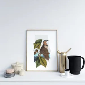 Northern Flicker Wall Art | Alabama State Bird Decor | Gift for Bird Lover | Unique Alabama House Decor