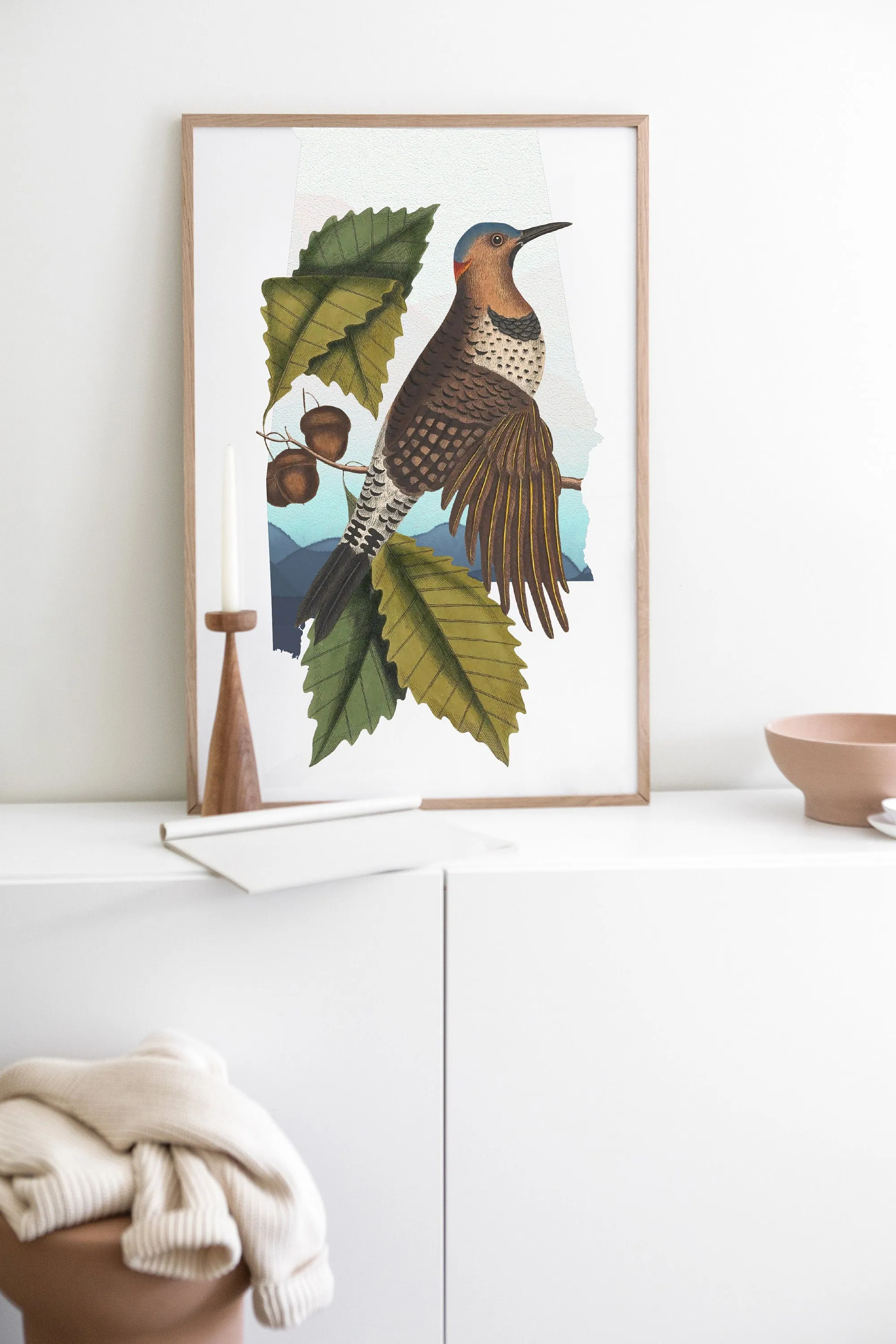Northern Flicker Wall Art | Alabama State Bird Decor | Gift for Bird Lover | Unique Alabama House Decor