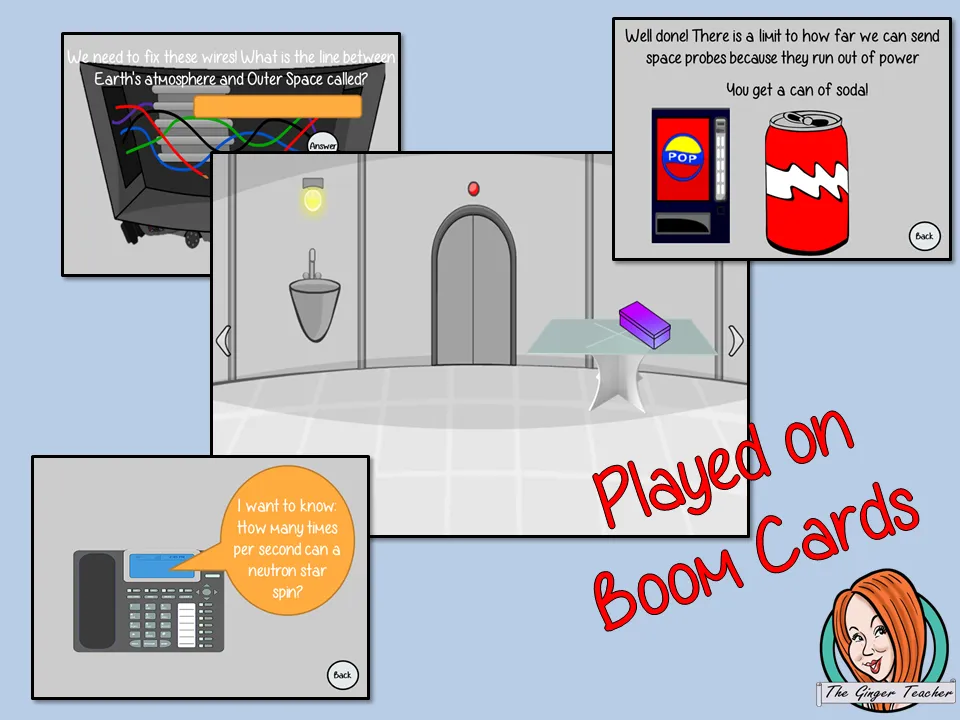 Outer Space Science Escape Room Boom Cards