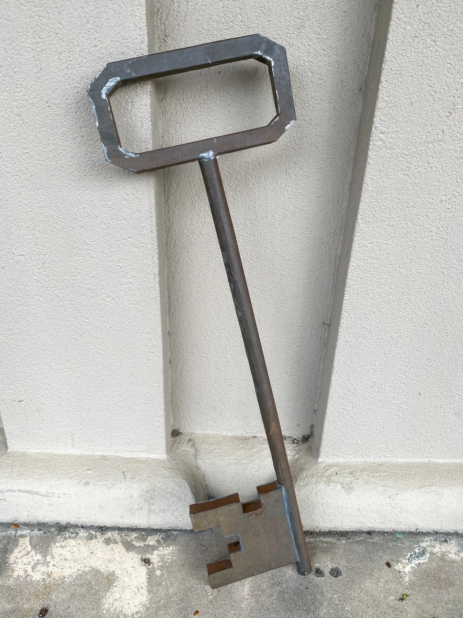 Oversized 1920s Metal Skeleton Key Decoration Found in France