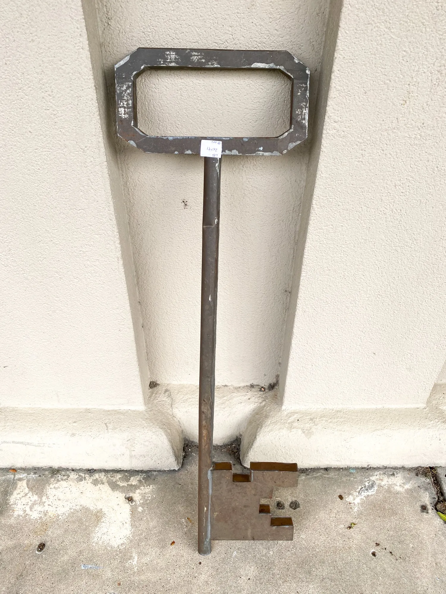 Oversized 1920s Metal Skeleton Key Decoration Found in France