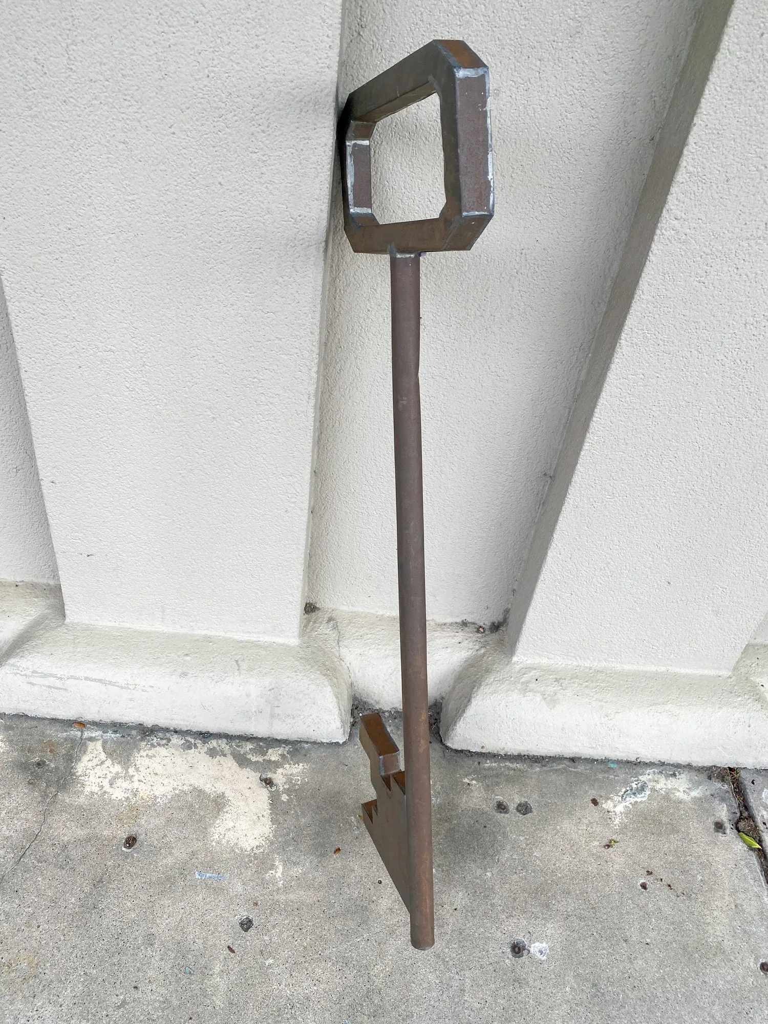 Oversized 1920s Metal Skeleton Key Decoration Found in France