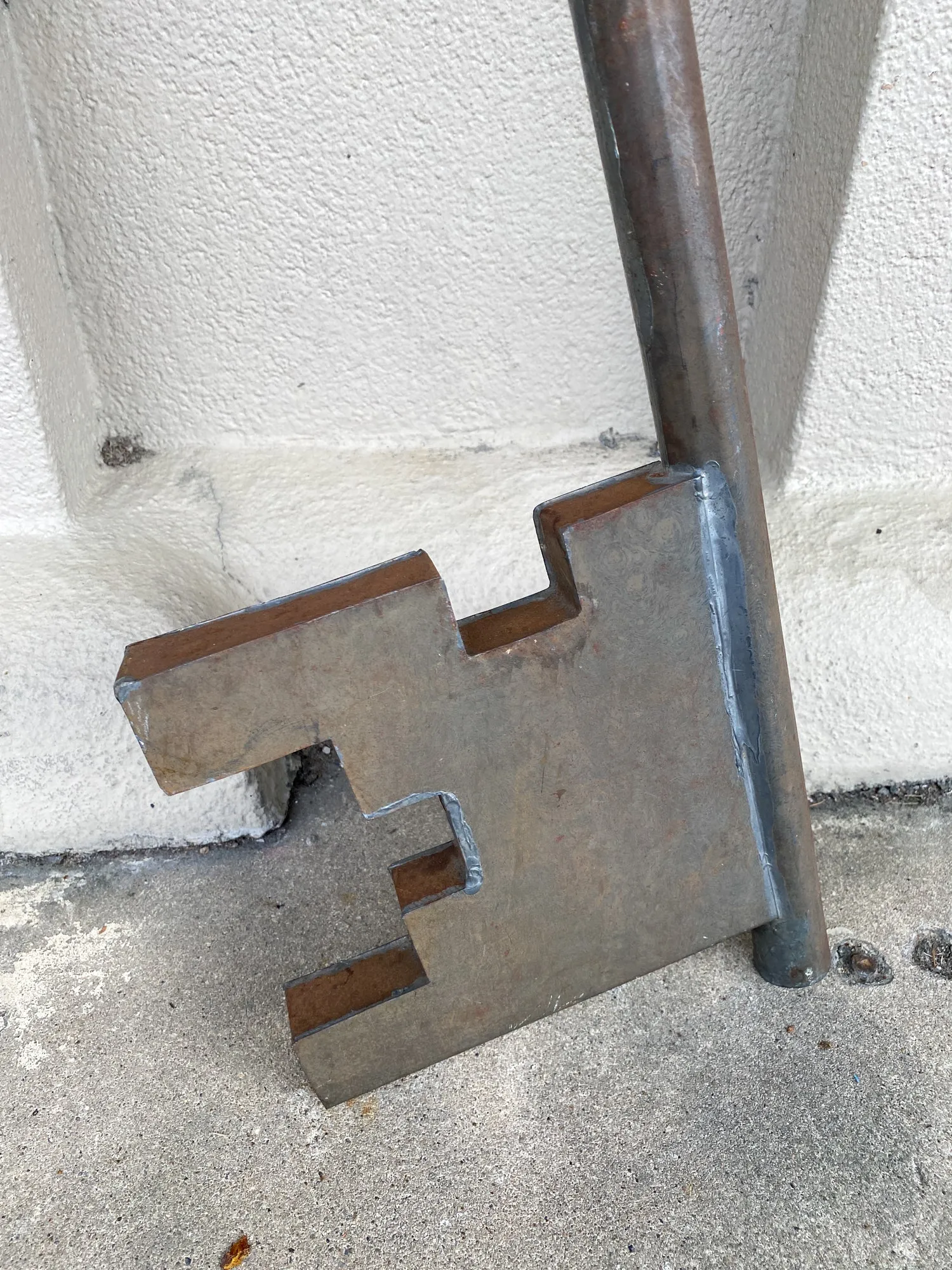 Oversized 1920s Metal Skeleton Key Decoration Found in France