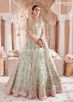 Pakistani Bridal Dress in Choli Lehenga Design #BS392
