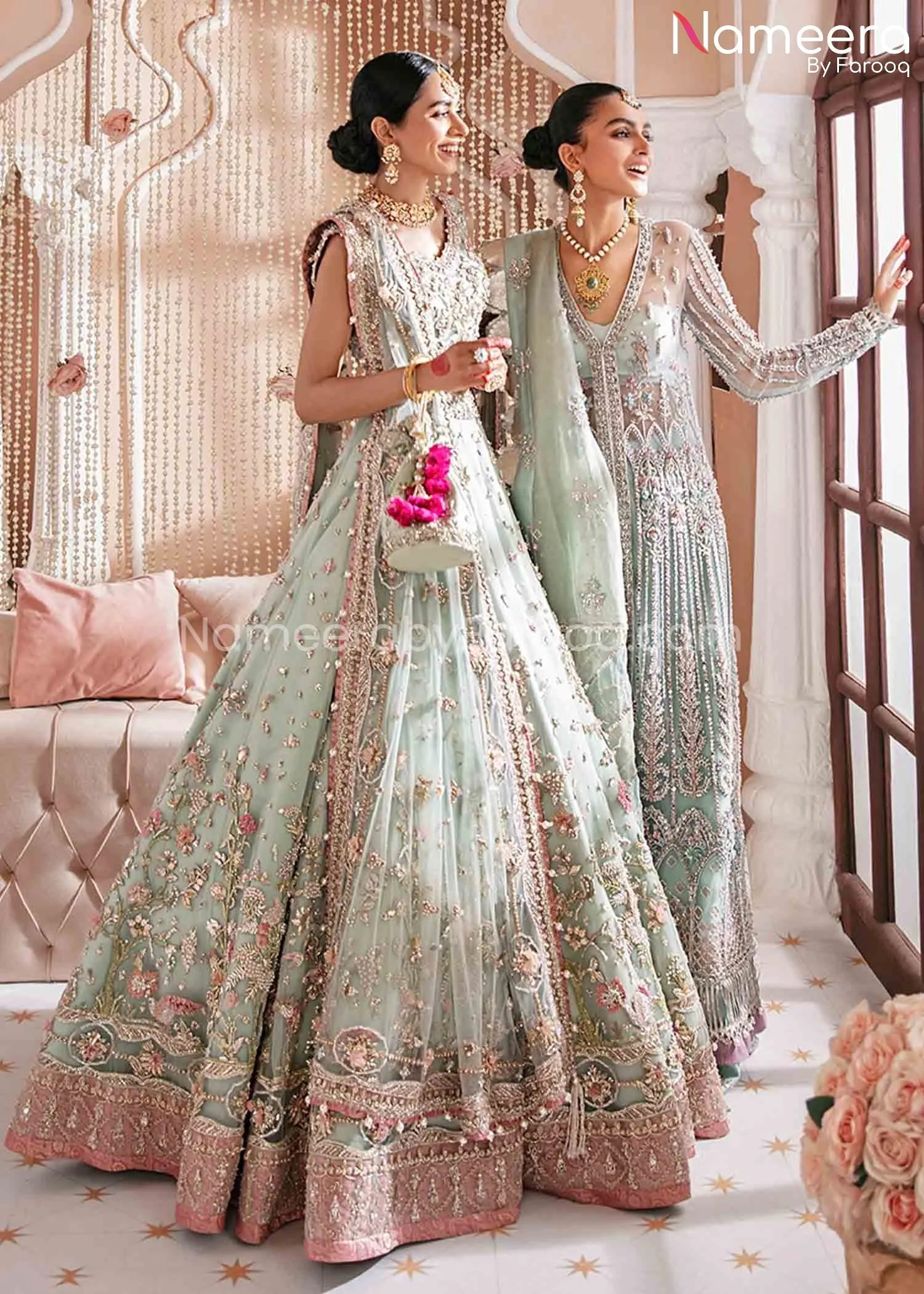 Pakistani Bridal Dress in Choli Lehenga Design #BS392