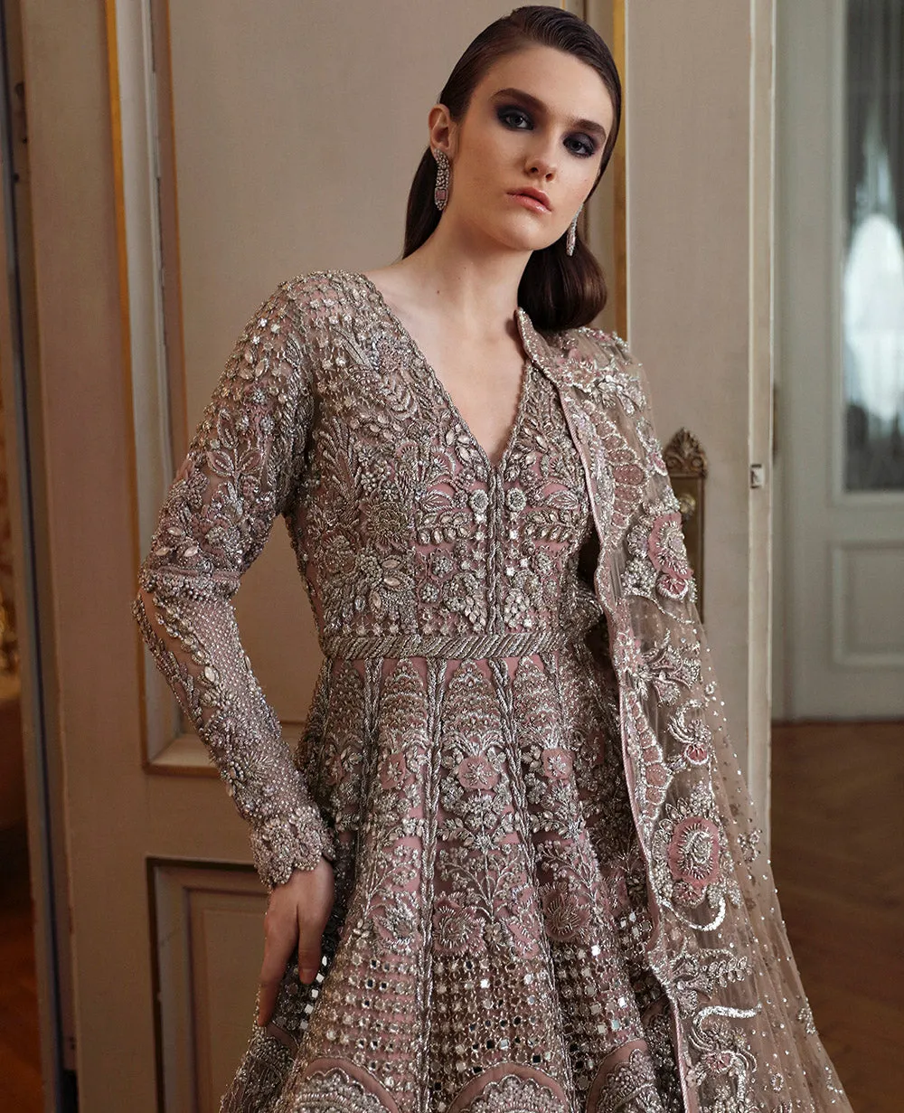 Pakistani Bridal Dress in Classic Gown Dupatta Style
