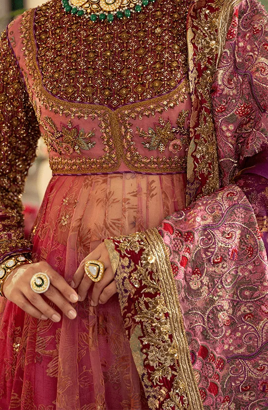 Pakistani Bridal Dress in Pishwas Frock Sharara Style
