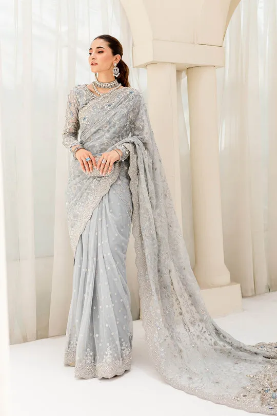 Pakistani Bridal Dress in Royal Saree Style for Wedding