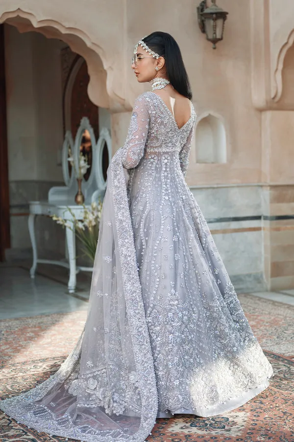 Pakistani Bridal Walima Dress in Gown Lehenga Style