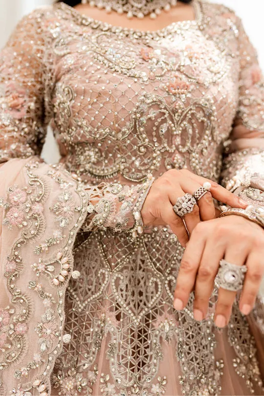 Pakistani Gown with Custom Made Bridal Lehenga for Brides
