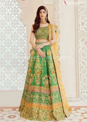 Pakistani Latest Lehenga Dress Online in Yellow #WN12