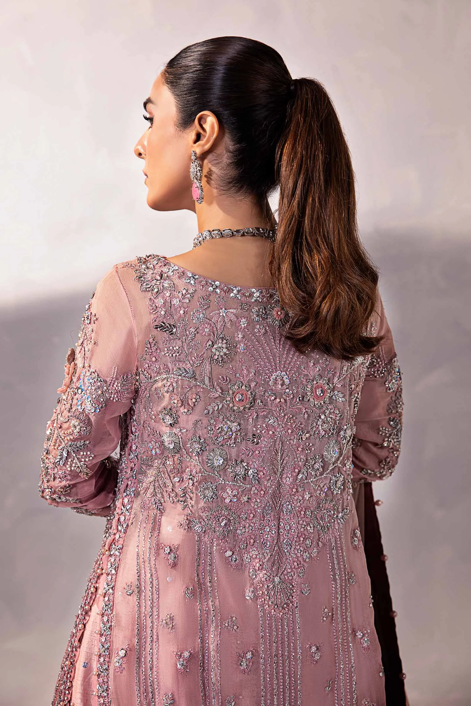Pakistani Wedding Dress in A-line Kameez Lehenga Style