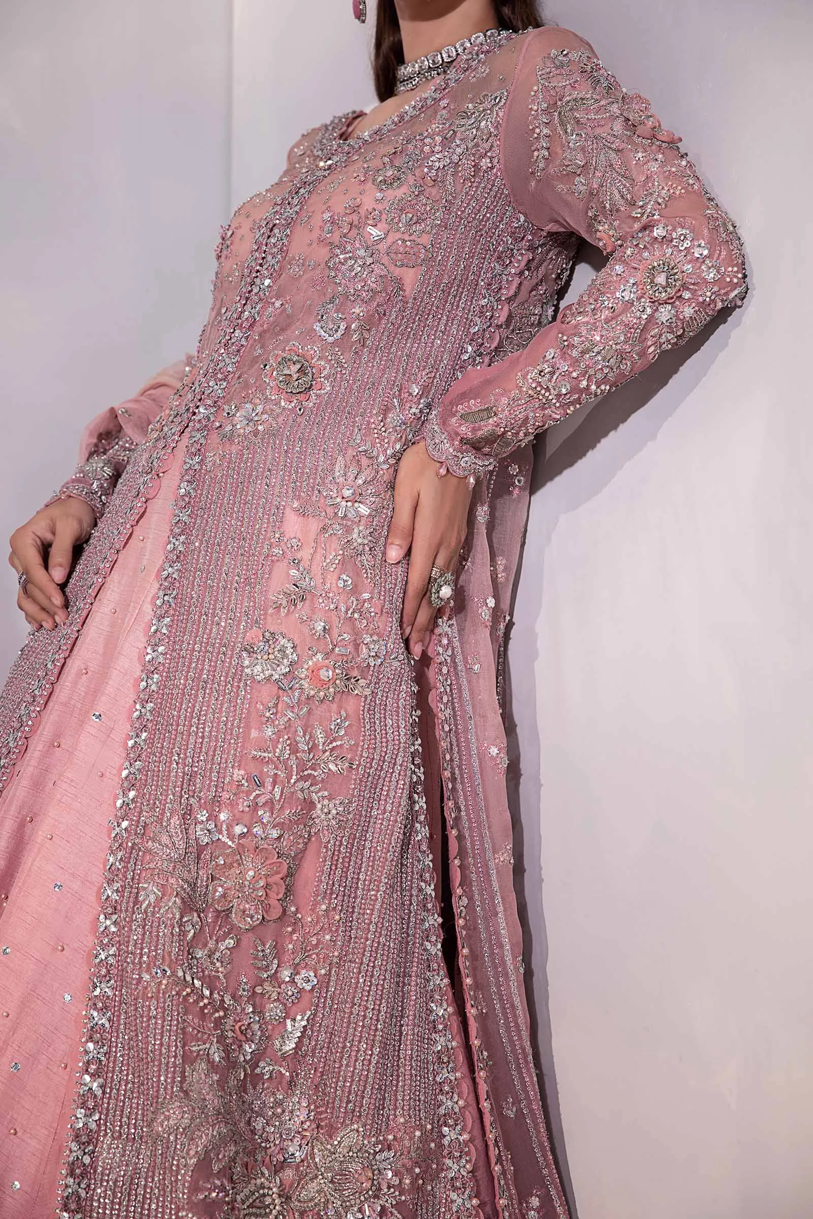 Pakistani Wedding Dress in A-line Kameez Lehenga Style