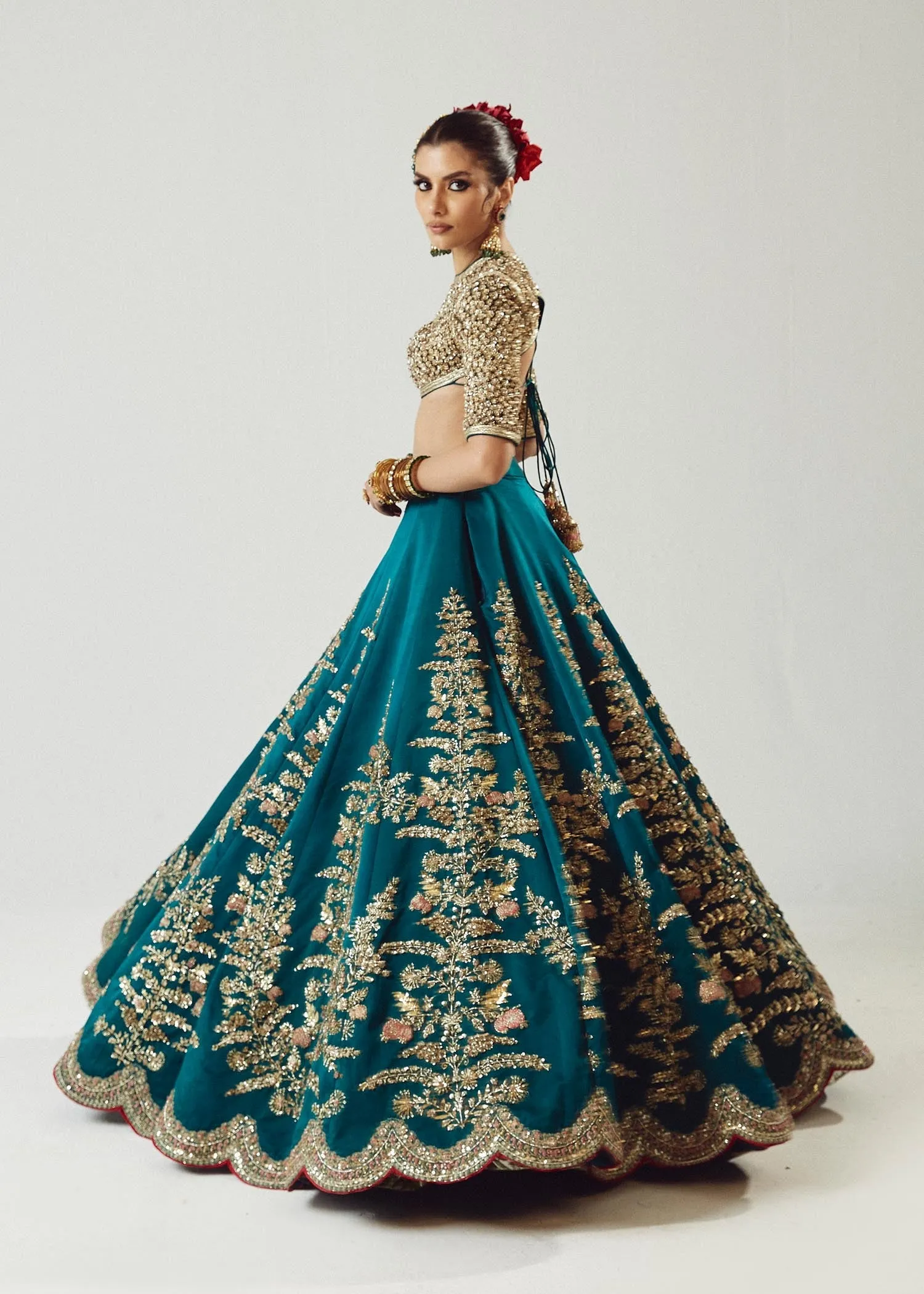Pakistani Wedding Dress in Bridal Lehenga Choli Style