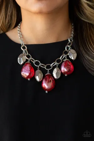 Paparazzi - Looking Glass Glamorous - Red necklace