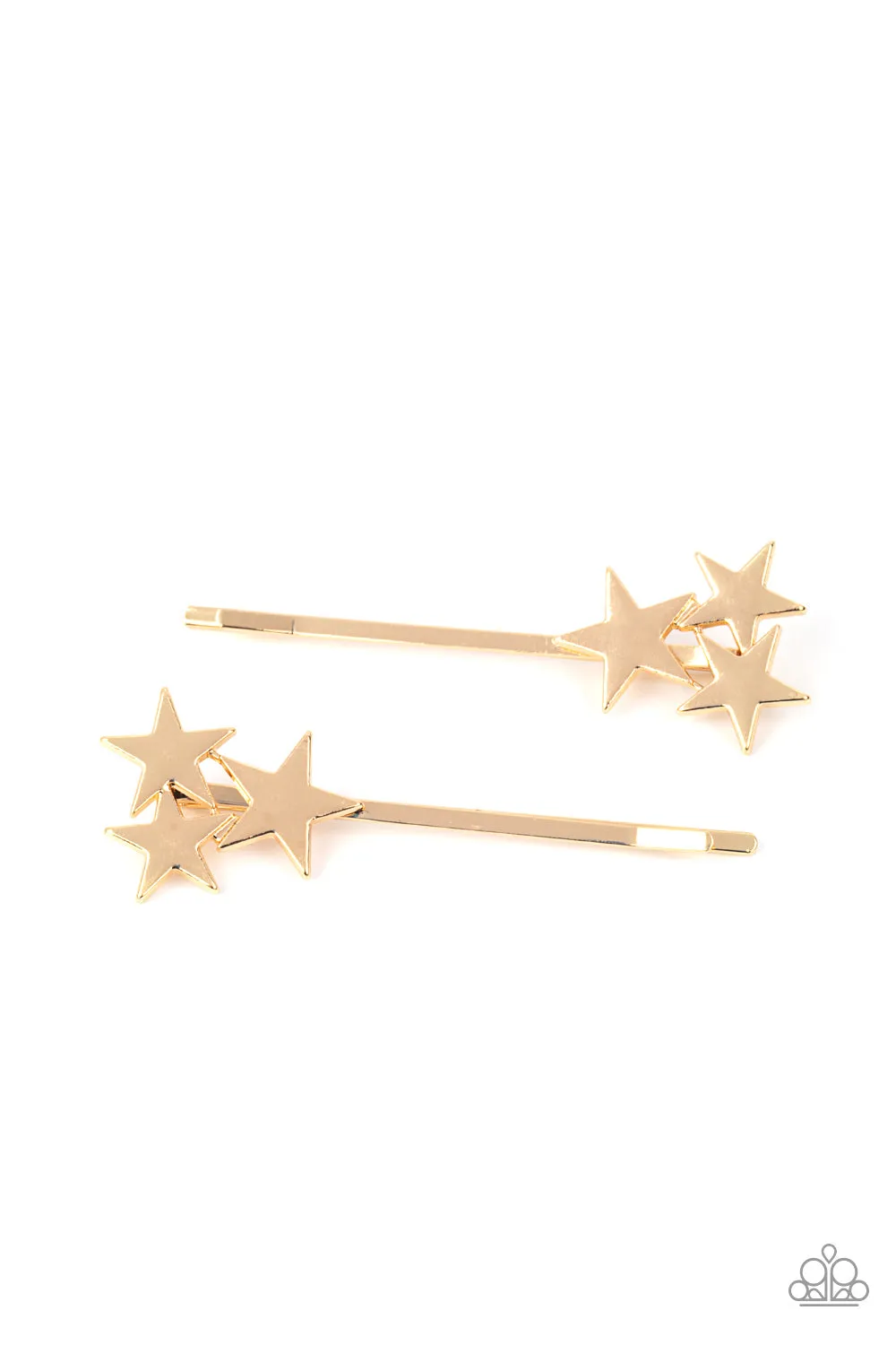 Paparazzi Suddenly Starstruck - Gold Star Hair Pins