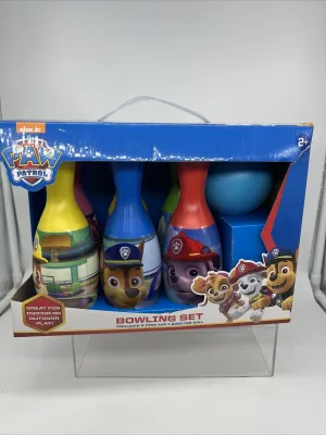 Paw Patrol Bowling Set - Rescue Superhero Pups for Kids 7 Pcs Set Ball & Pins