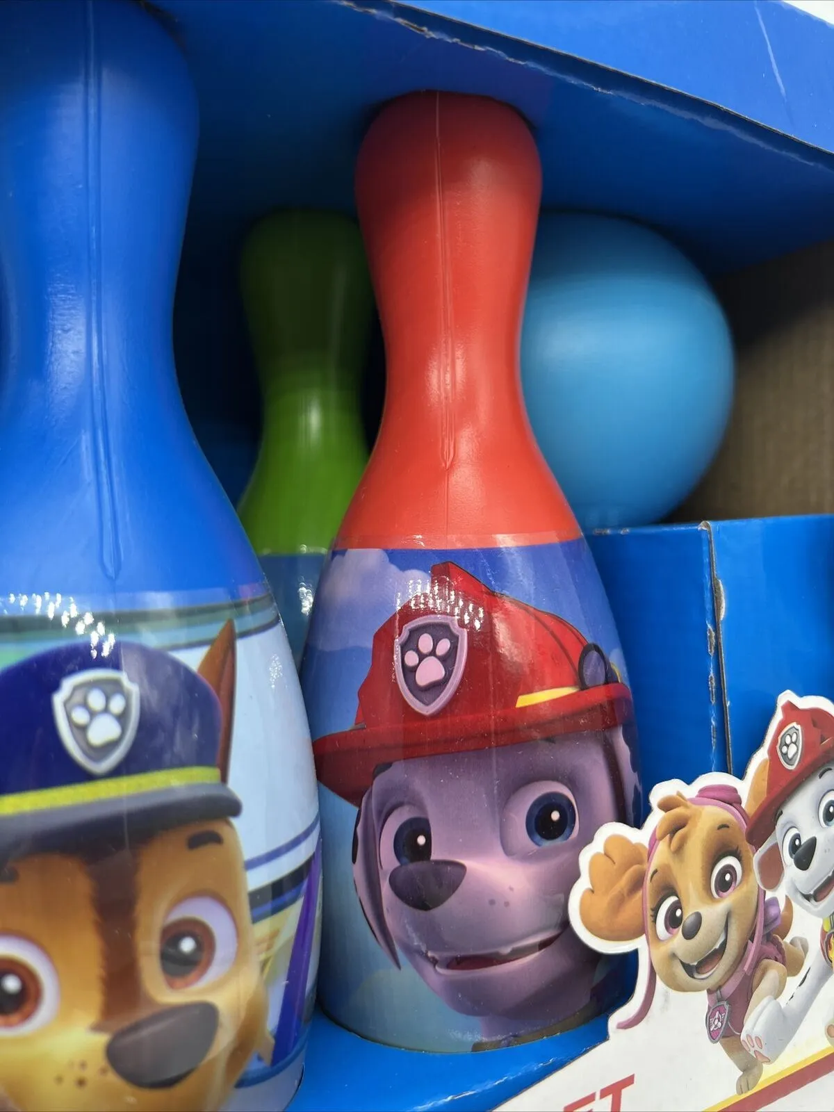 Paw Patrol Bowling Set - Rescue Superhero Pups for Kids 7 Pcs Set Ball & Pins