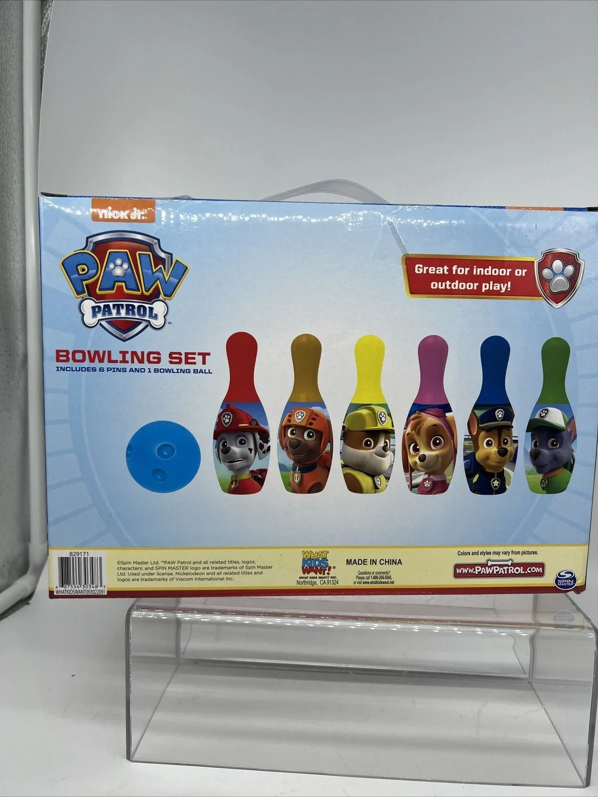 Paw Patrol Bowling Set - Rescue Superhero Pups for Kids 7 Pcs Set Ball & Pins