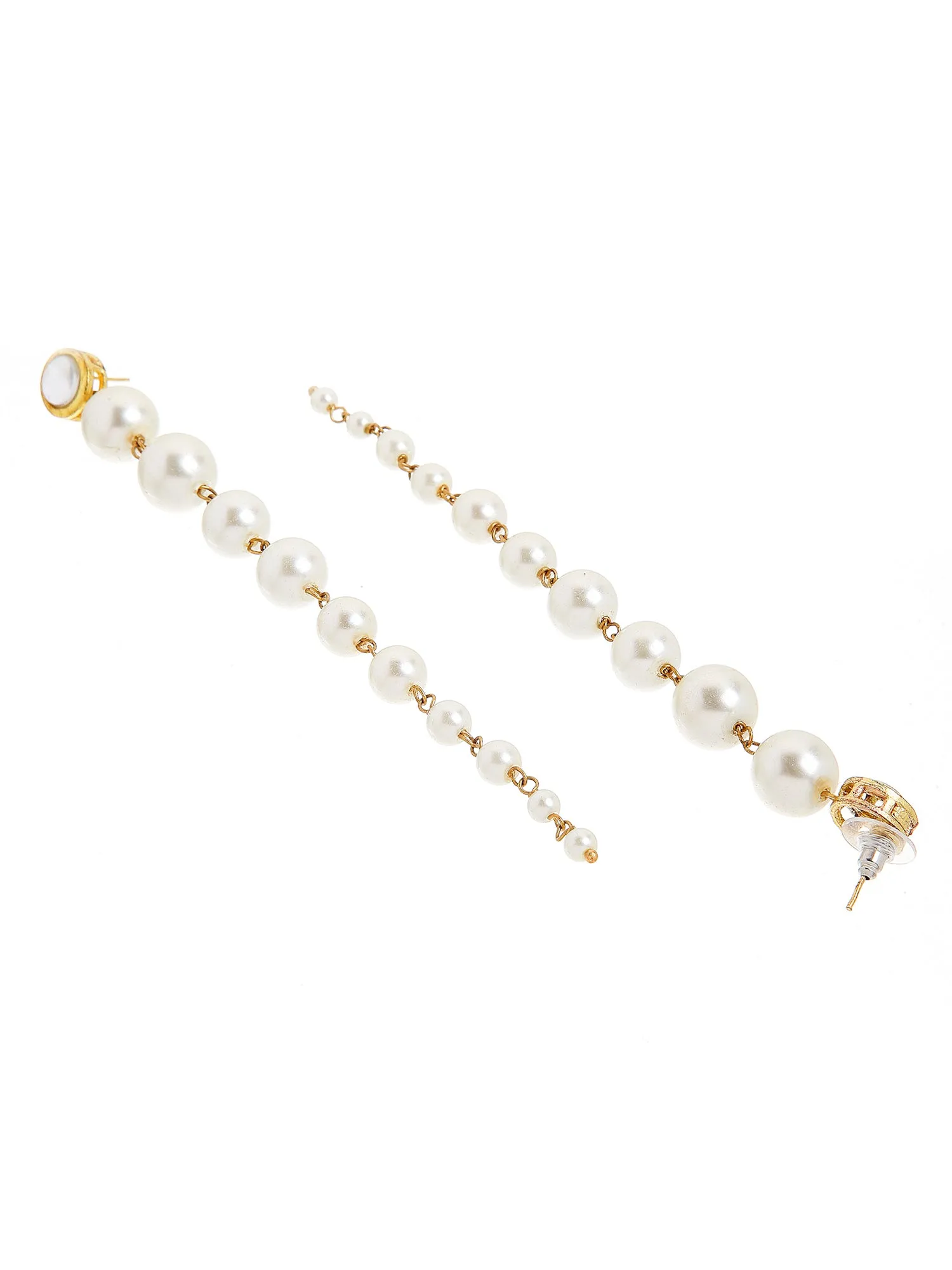 Pearl Gold Plated Dangler Earrings