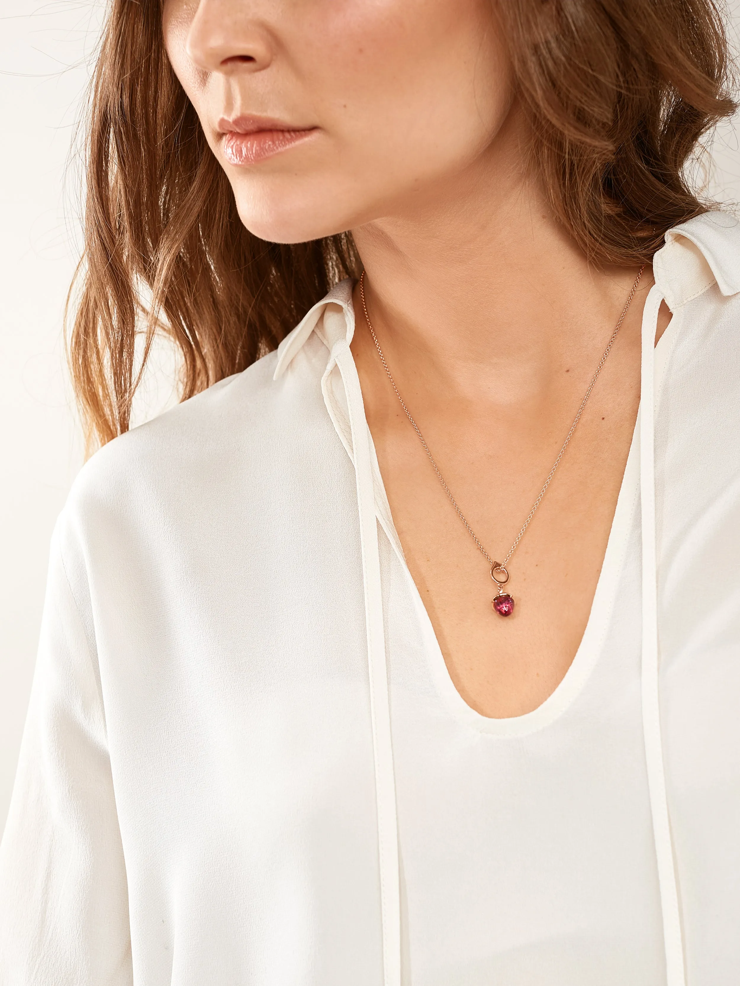 Pendant MIKADO Flamenco Tourmaline rose rose Tourmaline
