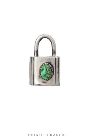 Pendant, Novelty, Lock, Turquoise, Hallmark, Contemporary, 1116