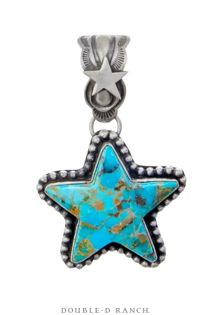 Pendant, Novelty, Star, Turquoise,  Hallmark, Contemporary, 1117