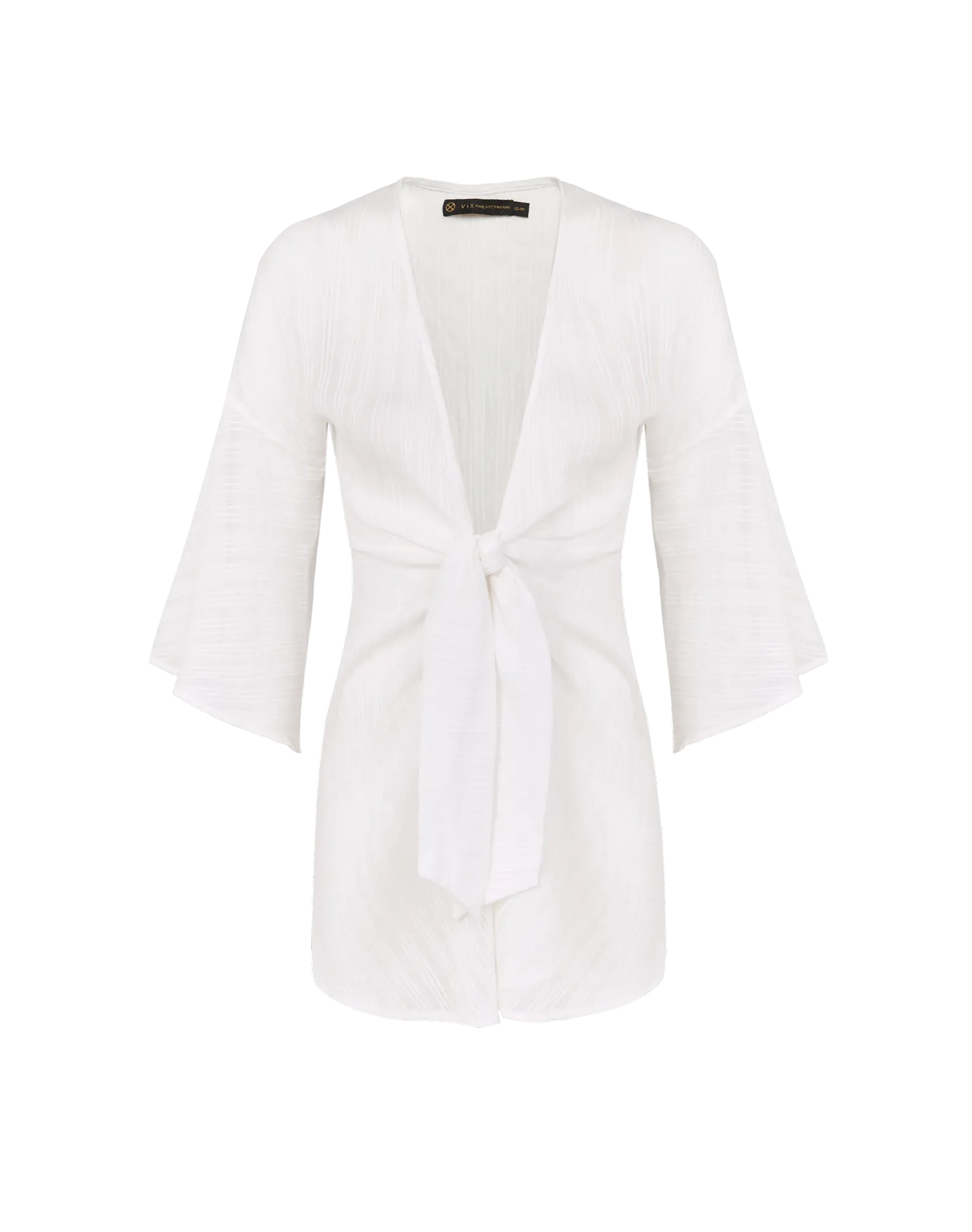 Perola Short Caftan - Striped Off White