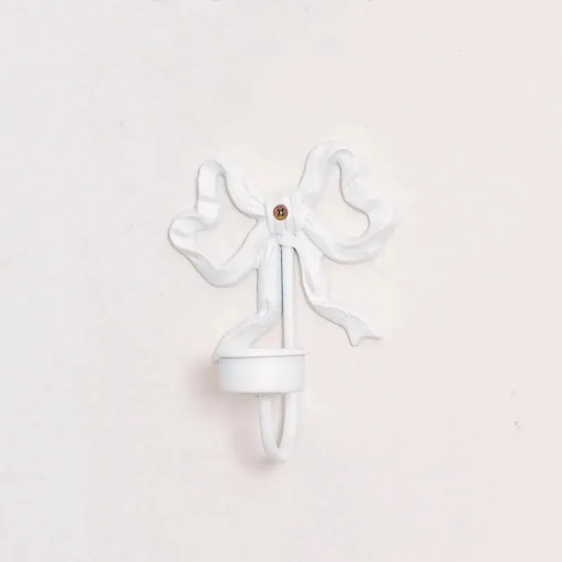 Pink Bow Wall Candlestick Holder