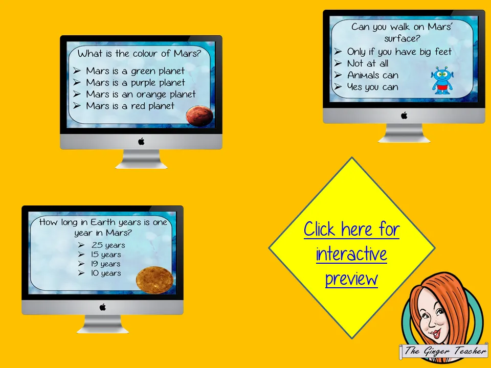 Planet Mars Revision Questions Boom Cards
