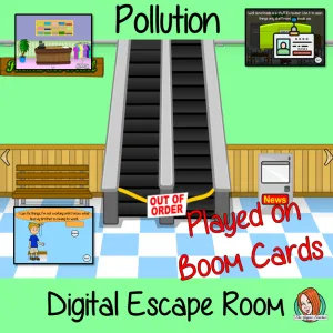 Pollution Escape Room Boom Cards