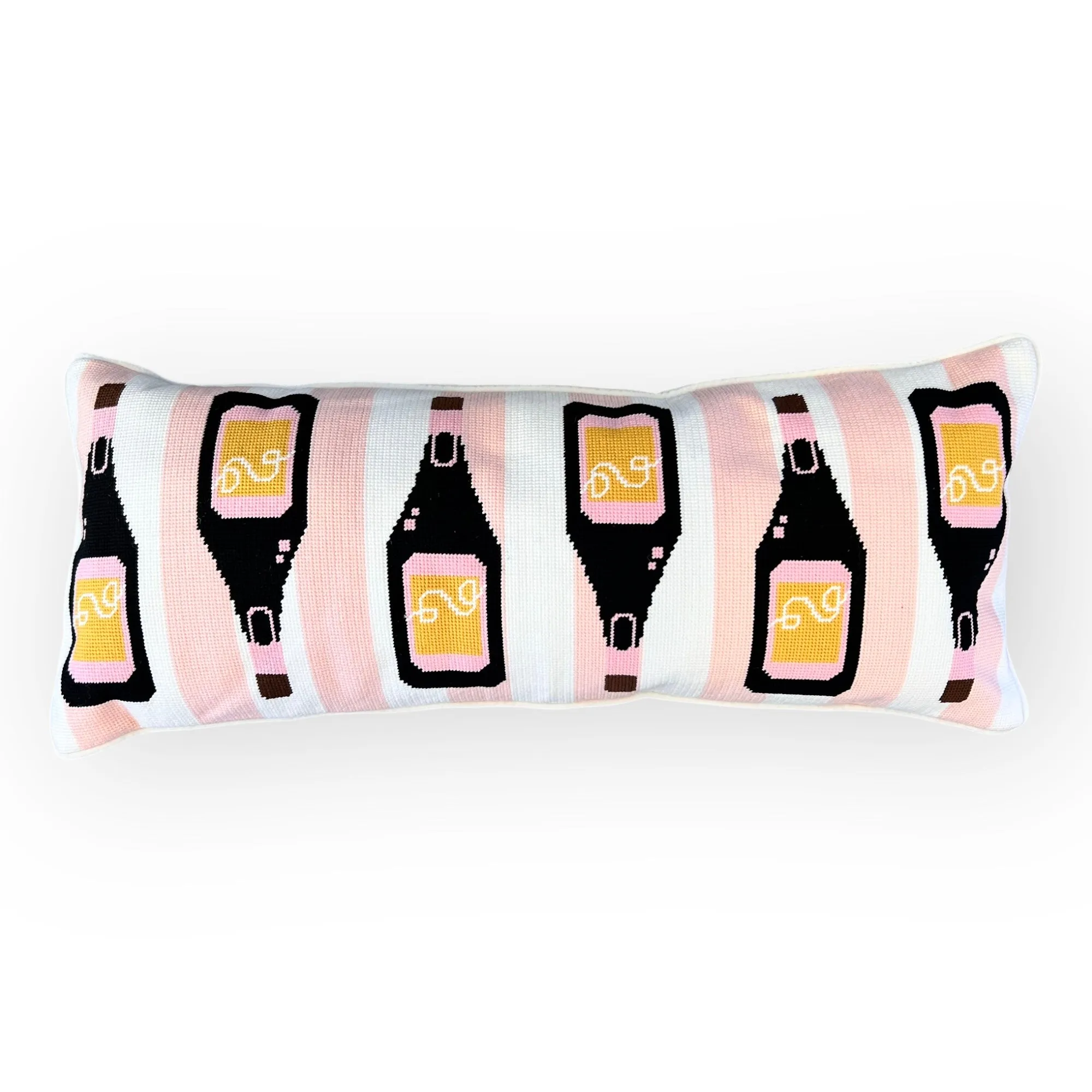 Pop the Bubbly Needle Point Pillow