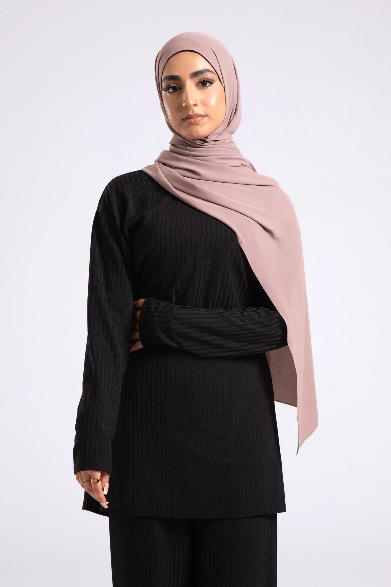 Premium Georgette Crepe Hijab - Mink