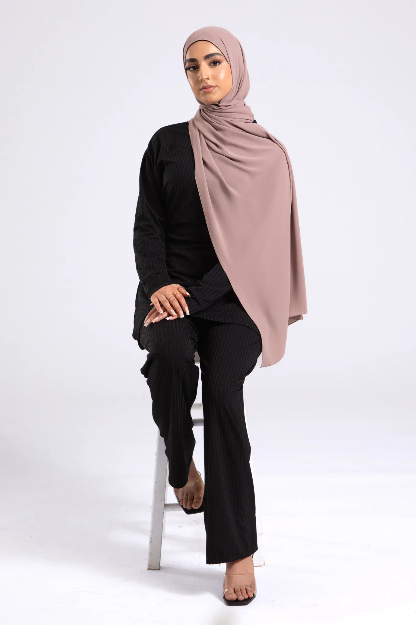 Premium Georgette Crepe Hijab - Mink