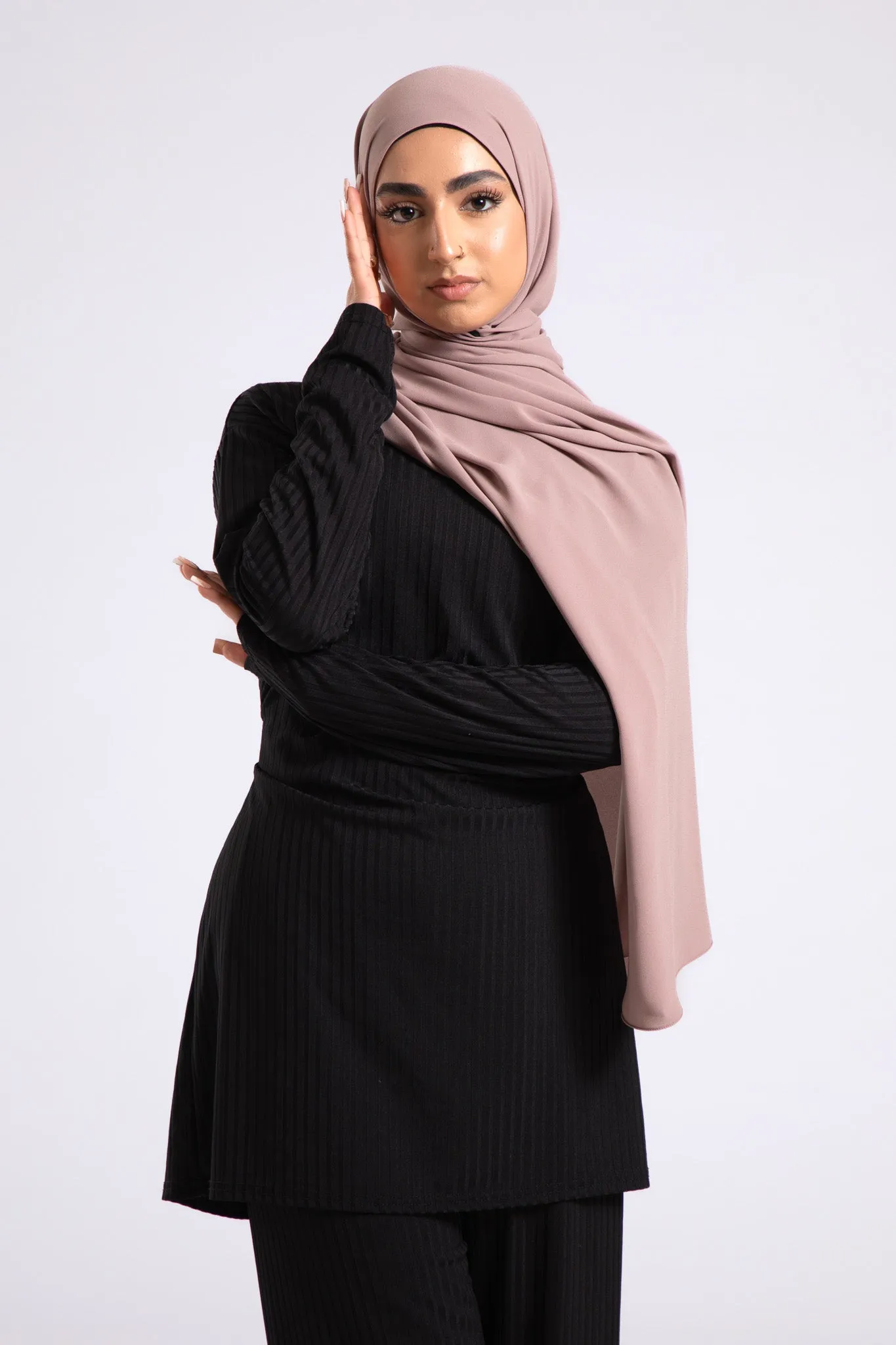 Premium Georgette Crepe Hijab - Mink