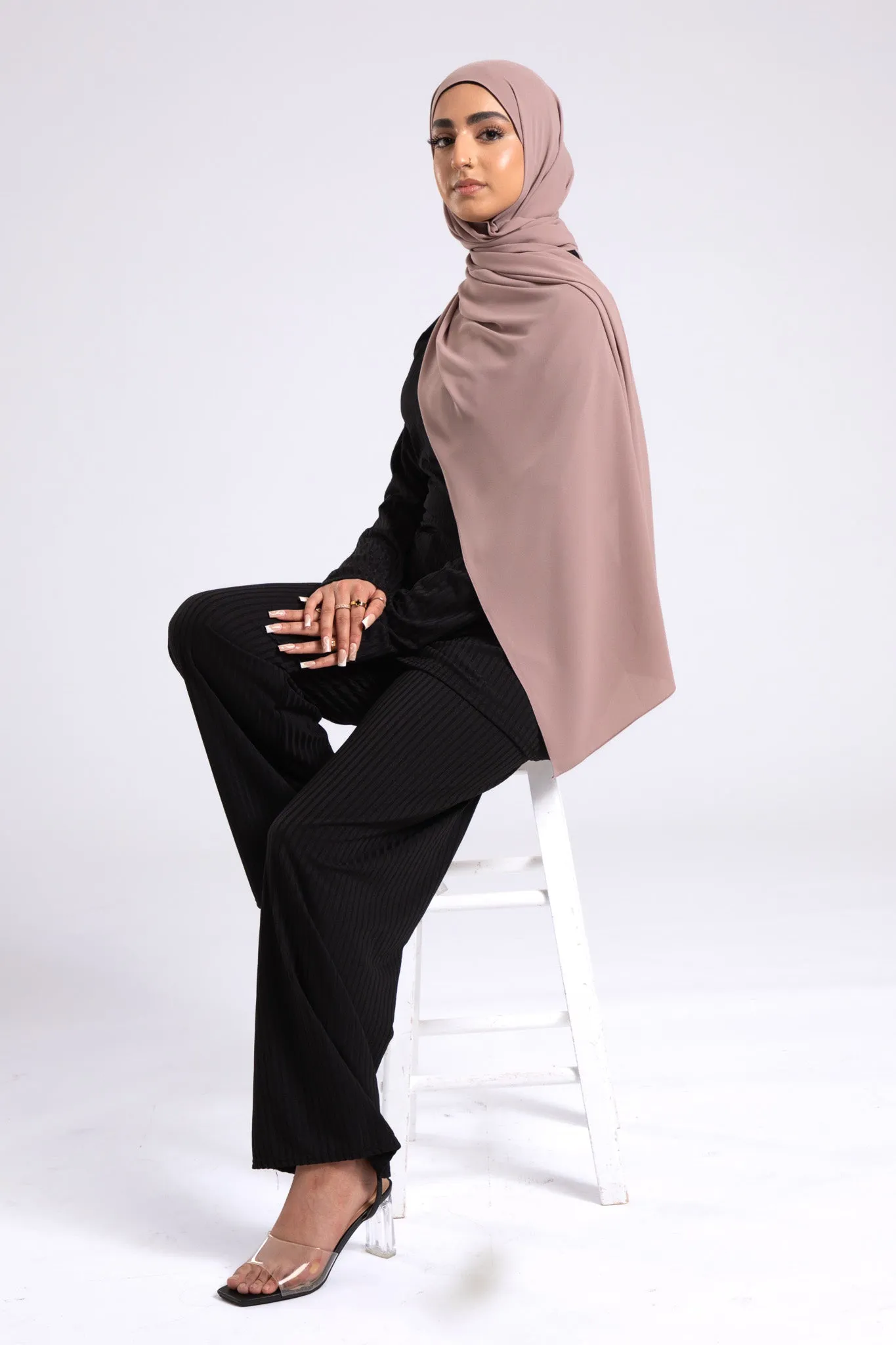 Premium Georgette Crepe Hijab - Mink